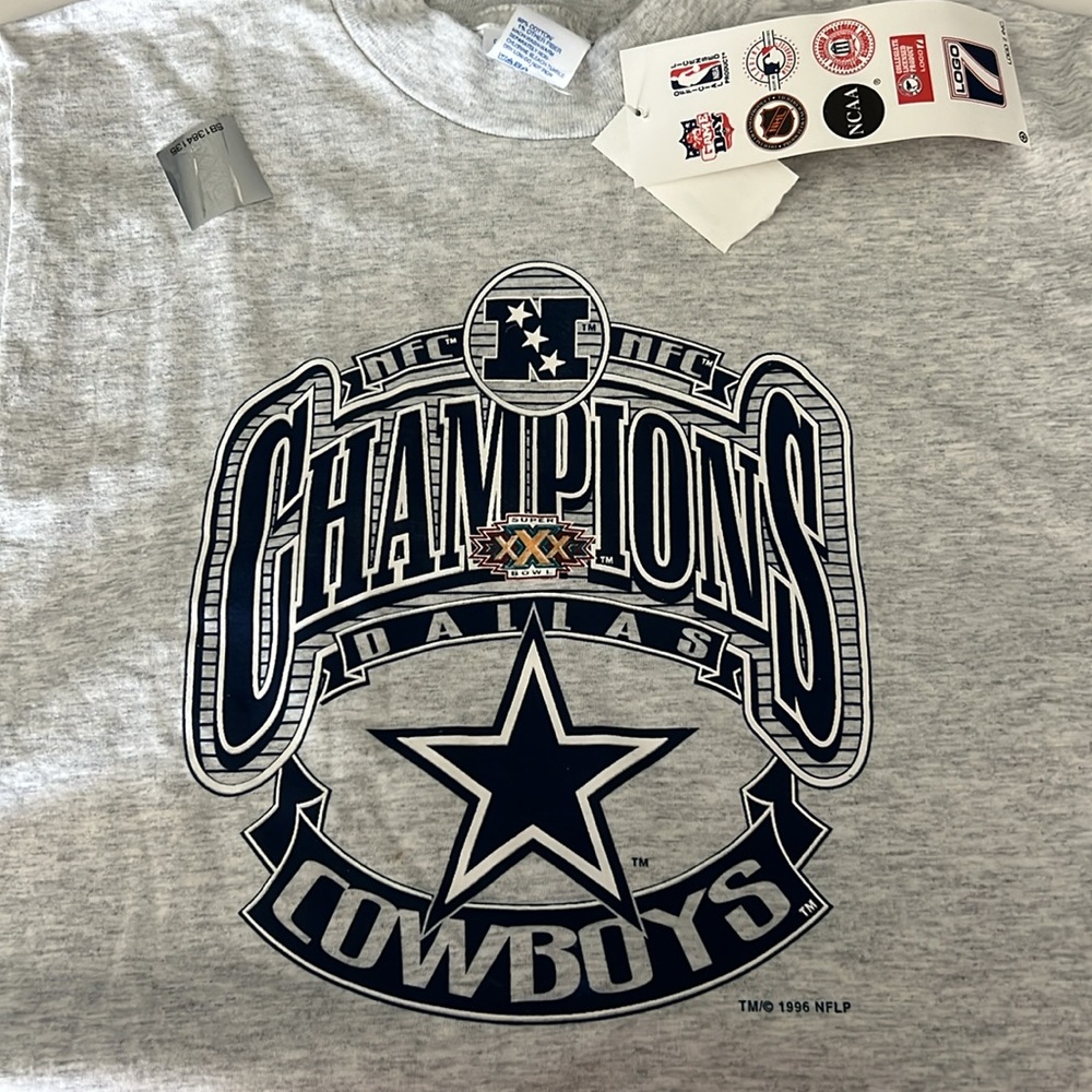 Vintage 1996 Dallas Cowboys Super Bowl XXX Champions Shirt - Sz Youth XL